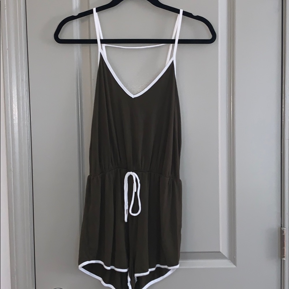 Fashion Nova Olive Green Romper